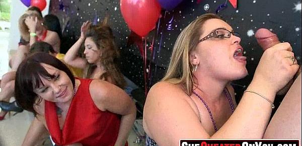  42 Pretty crazy Women going nuts sucking stripper cock 21